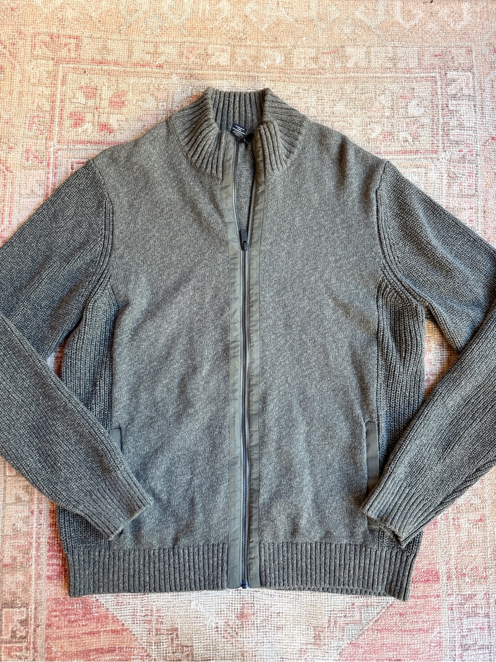 Daniel Hechter Olive Green Zip-Up Sweater Jacket
